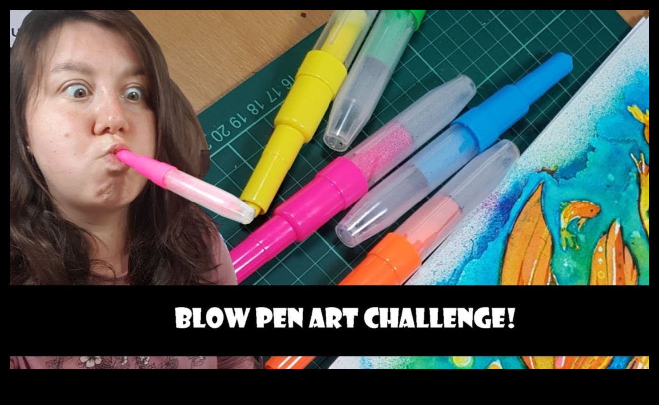 فن نفخ قلم التحديد بدون فوضى: أعمال يدوية إبداعية للأطفال باستخدام ضربات ملونة