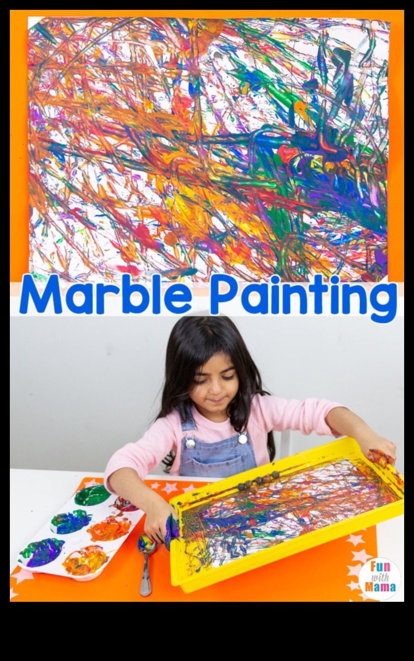 الرسم على الرخام حرفة خالية من الفوضى للأطفال 2 طلاء رخامي بدون فوضى: إبداعات يدوية للأطفال بدون فوضى