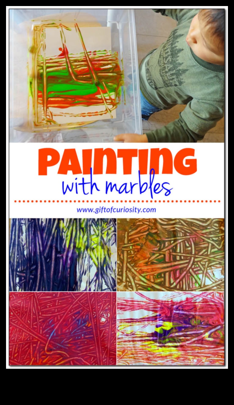 الرسم على الرخام حرفة خالية من الفوضى للأطفال 4 طلاء رخامي بدون فوضى: إبداعات يدوية للأطفال بدون فوضى